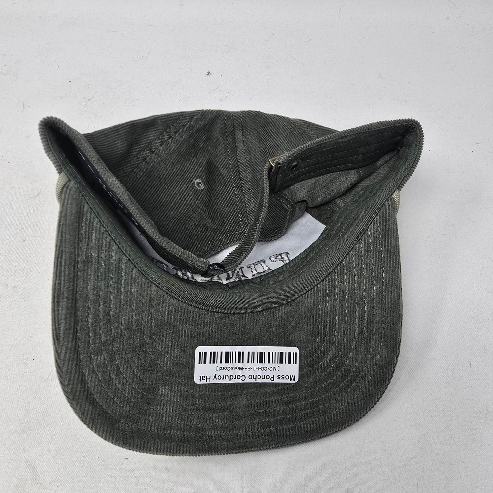 Poncho Outdoors Corduroy Hat Mens Moss Green Rope Snapback Cap New — image 3 of 5
